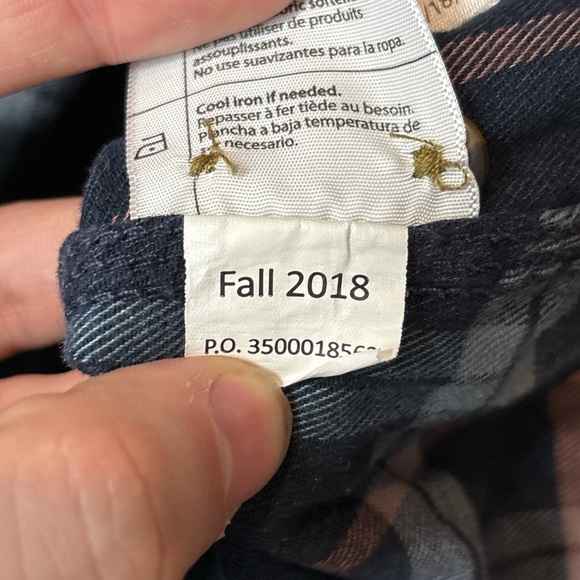 Carhartt Button Shirt blue Flannel Plain Long Sleeve Youth Size XL (16/18) - Picture 13 of 16